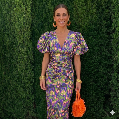 Tora | Vestido con Mangas Plisadas